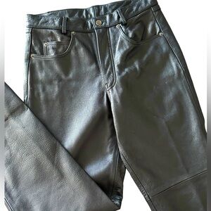 Vtg Wilson Leather Black Pants Jean Style